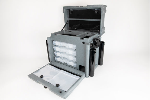 SKB iSeries 7100 Small Fishing Tackle Box Opened Angle