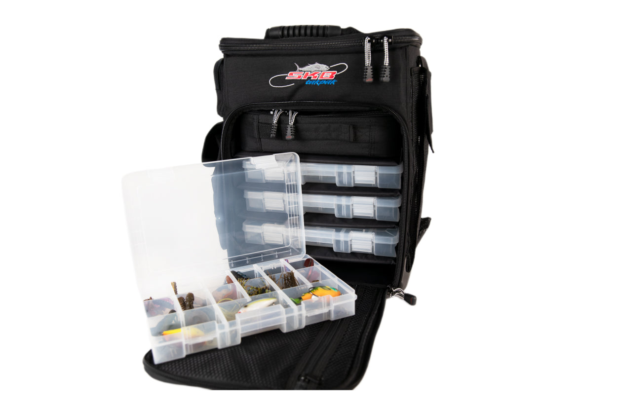 Large Fishing Bag Water Resistant Saltwater Reel Bag Backpack Fishing  Tackle Box