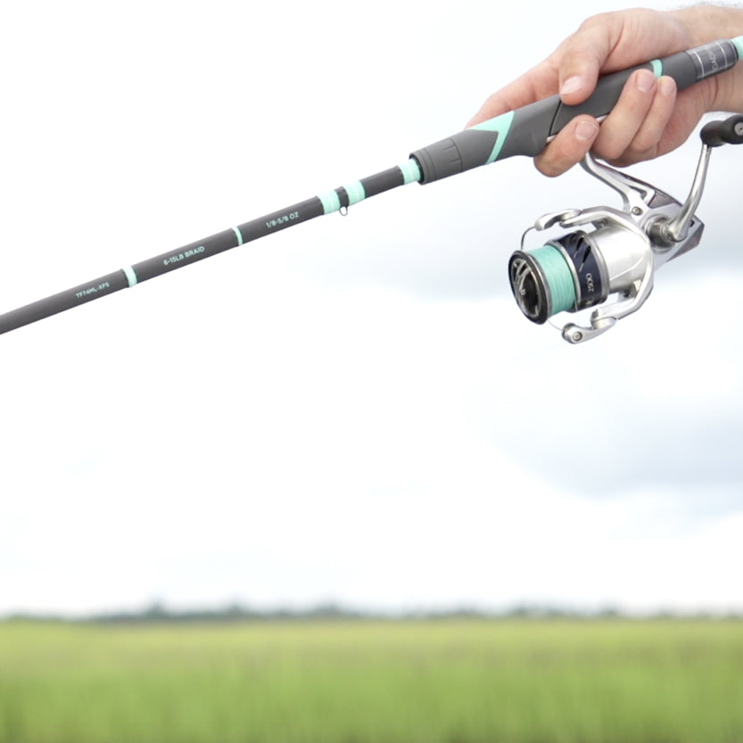 Toadfish - The bite is good and our 6'8 ML Spinning Rod is perfect for  those small creek cruising reds. This versatile rod features a responsive  tip section that is fast enough