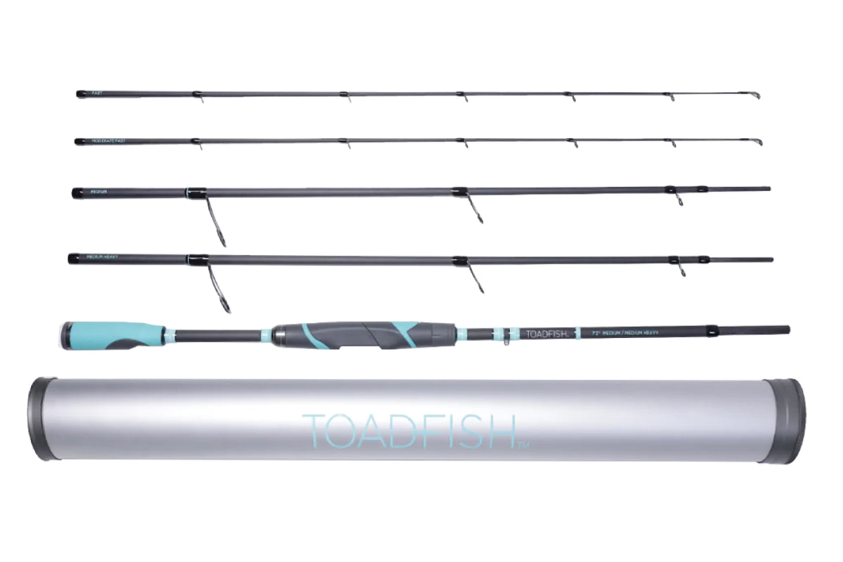 Toadfish Stowaway Travel Spinning Rod - 7&#39;2&quot;