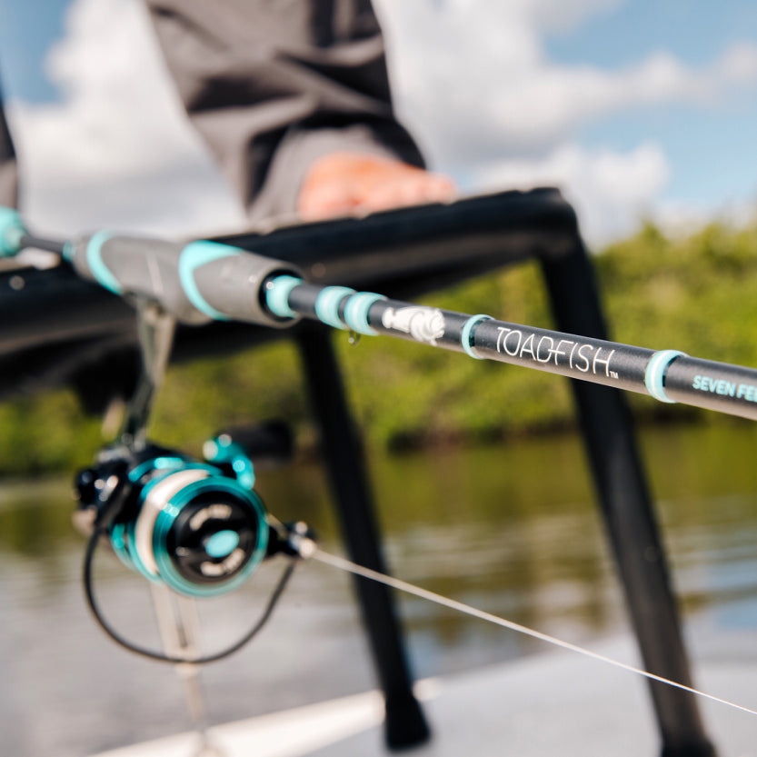 Toad Fish Fly Rpd Toadfish Stowaway Travel Spinning Rod - 7'2