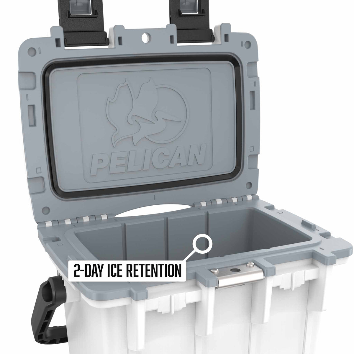 20QT Pelican Elite Cooler has up to 2 days of ice retention