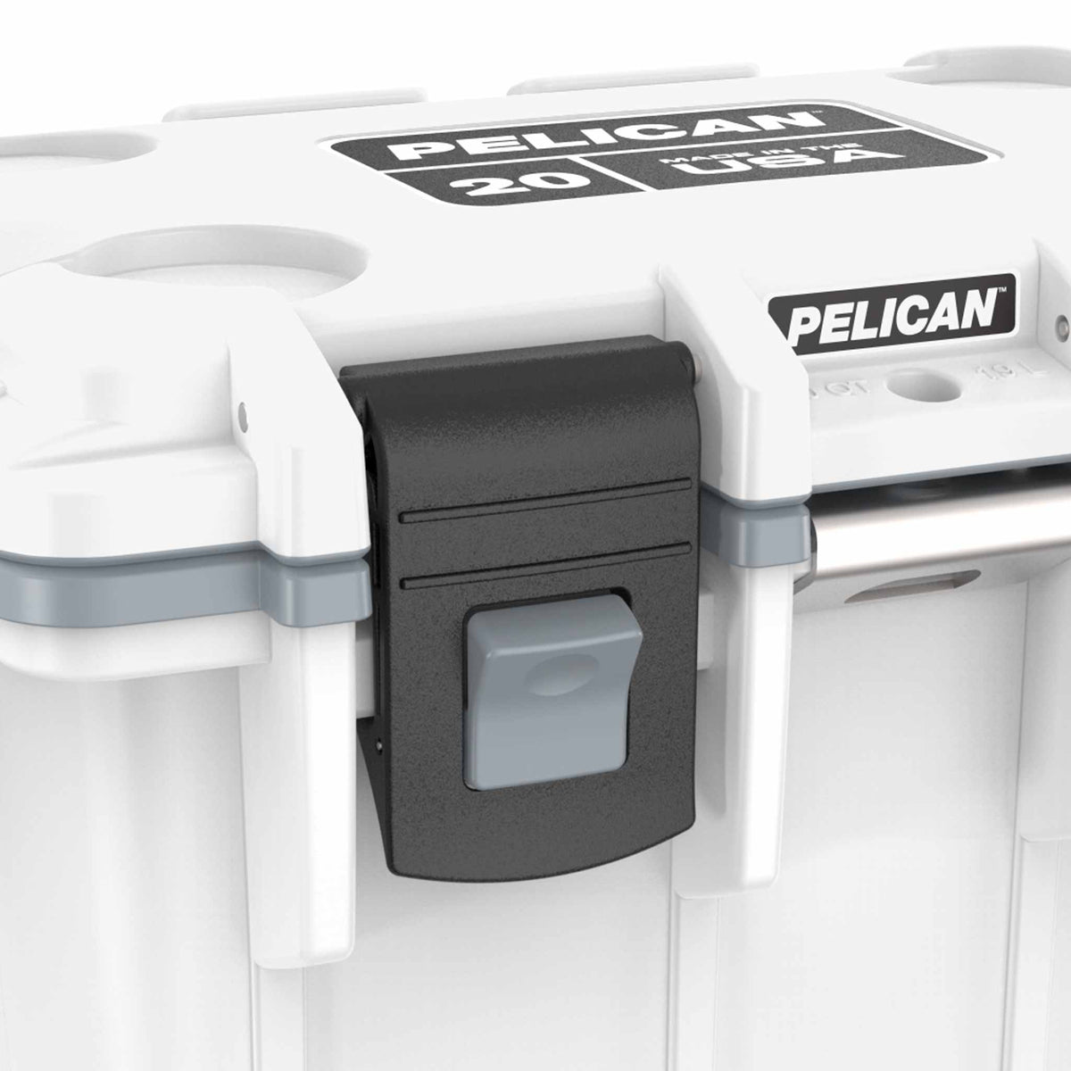 20QT Pelican Elite Cooler has easy to use press &amp; pull latches